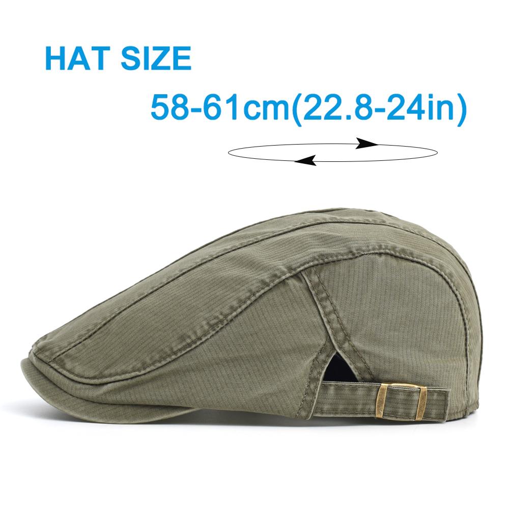 Big Size Spring Summer Soft Washed Cotton Newsboy Cap Men Women Peaked Cap Adjustable Beret Vintage Ivy Flat Cap
