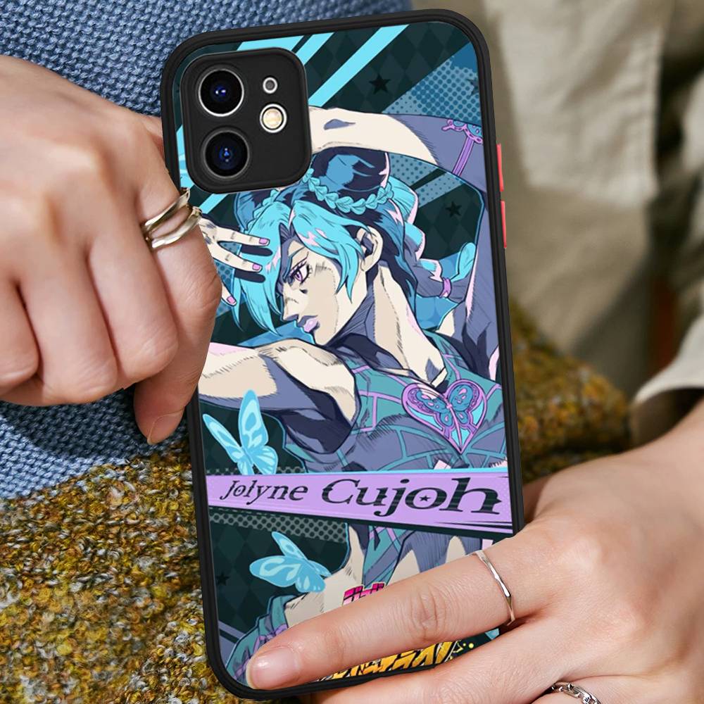 Anime Jojo Bizarre Adventure For IPhone 16 15 14 Plus 13 12 11 Pro Max X XS MAX Translucent Matte Shockproof Cover