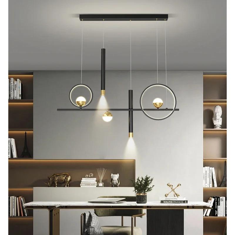 Nordic Led Restaurant Pendant Lights Modern Home Indoor Lighting Lamps Simple Dining Table Bar Table Chandeliers With Spotlight
