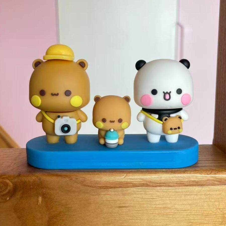 Ornamente de birou Kawaii Bubu Dudu Accesorii auto Decorațiuni pentru casă Figurine anime Urs panda Yier Decor pentru casă Figurine de desene animate
