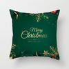 Merry Christmas Printed Green Pillowcase  Style Cushion Cover Home Sofa Decor Throw