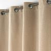 Rideau - EDEN - Wooly - 140x240 cm - Effet bouclette - 8 œillets métal argent