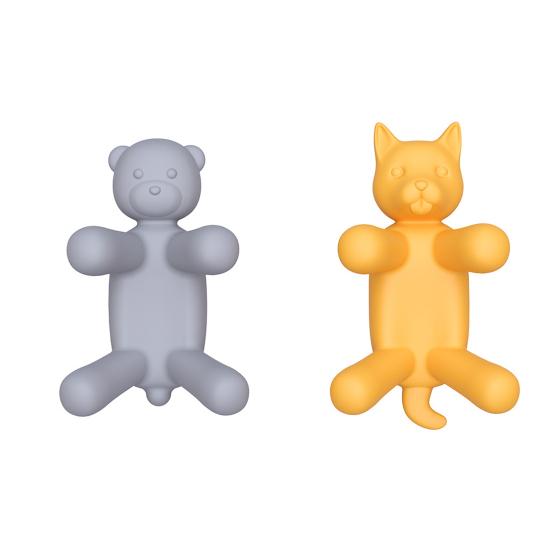 

2 шт. Держатели для губок Экологичный Нескользящий дизайн Милая форма медведя Органайзер для губок для мытья посуды Украшение для ванной комнаты Sets