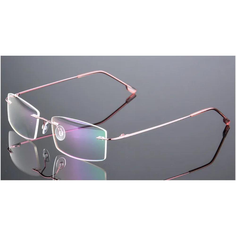 Anti-blue light rimless prescription glasses men women titanium myopia glasses short-sighted eyeglasses reading glasses eyewear