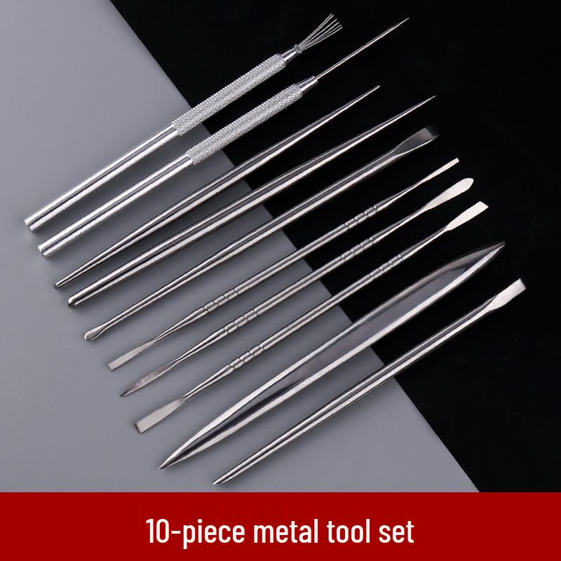 Stainless Steel Clay Sculpture Tool Set: Spatula & Eye Knife