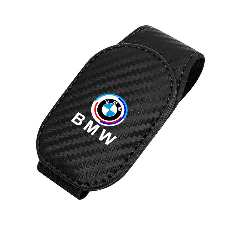 Carbon Fibre/Leather Car Glasses Clip Cards Case Sunglasses Bracket For BMW 50th Anniversary 1 3 5 7 series E83 F16 E70 X1 X2 X3