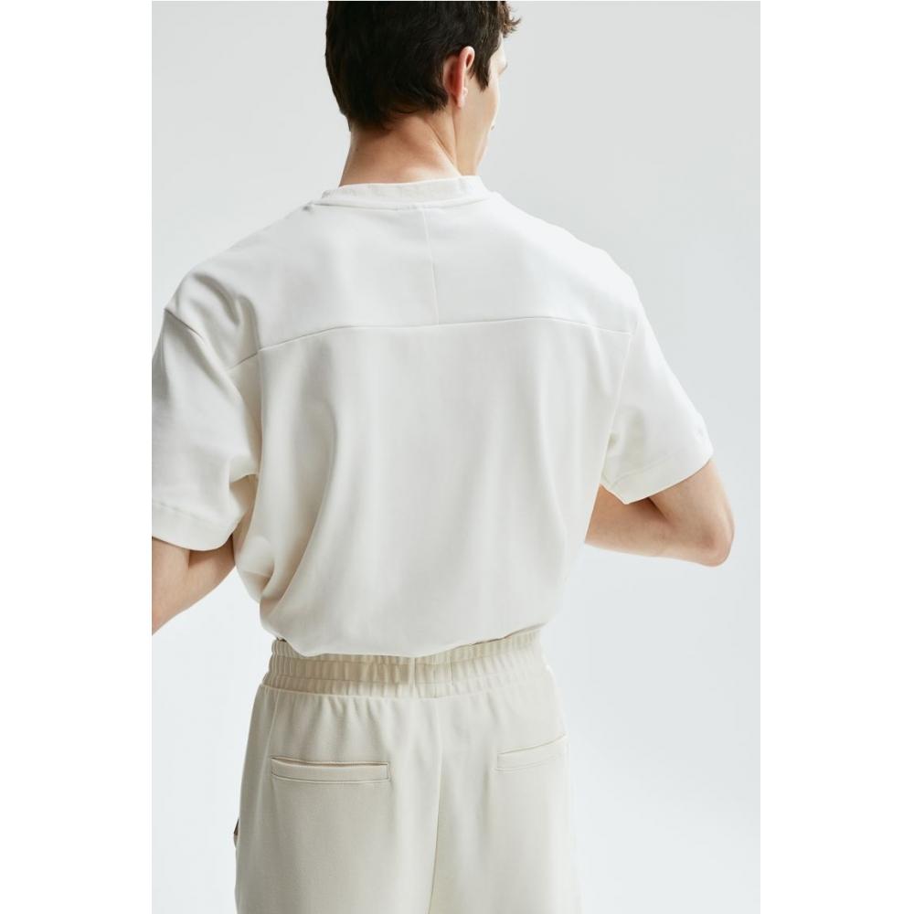 H M sliM Fit Twill Jogger Pants creaM