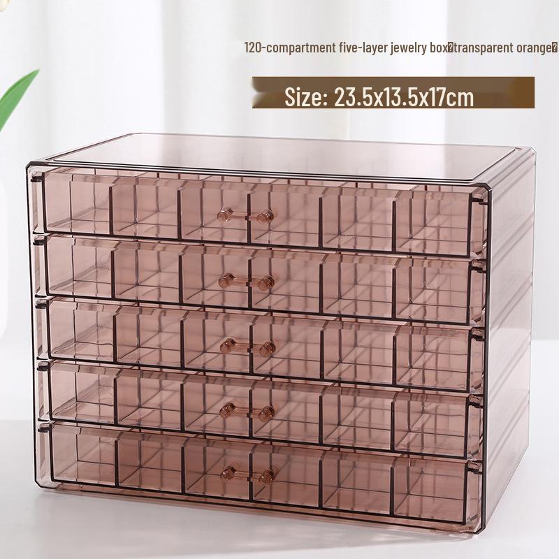

Прозрачный акриловый органайзер для украшений: Ящик большой вместимости для колец, серег и ожерелий
