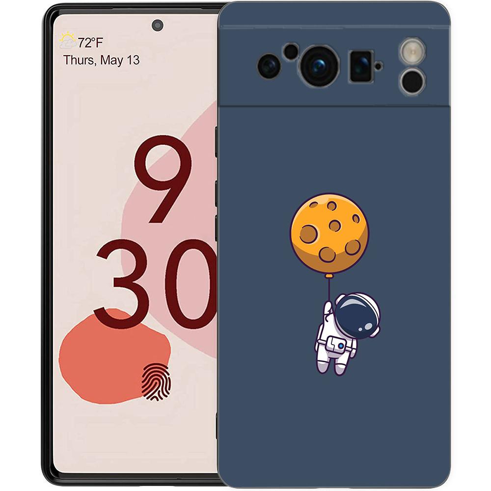 For Google Pixel 10 Pro Phone Case Pixel 9 Pro XL TPU Case Pixel 8 Pro 9A 8A 7A 7 6A 6 Pro Soft Cover Lovely Astronaut