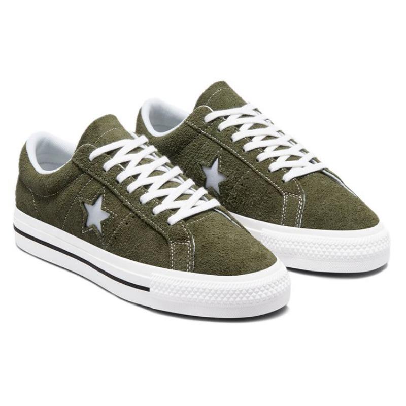 Converse One Star Series Unisex Low Canvas Shoes Vintage Casual Olive Green 171585C