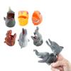 Vinyl Animal Finger Puppet Toy Simulation Animal Head Model Toy  Kids Children