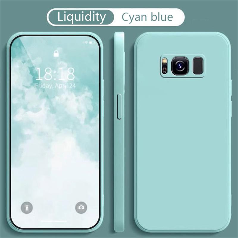 For Samsung Galaxy S8 S9 S10 Plus S20 FE S21 S22 S23 S24 S25 Plus Ultra Cover Soft Luxury Official Liquid Silicone Phone Case