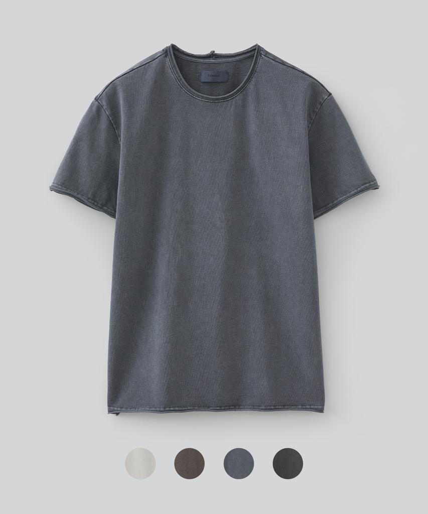 Pabeulega Pigdyed Rolling Crop Short Sleeve T-Shirt (4 Colors)