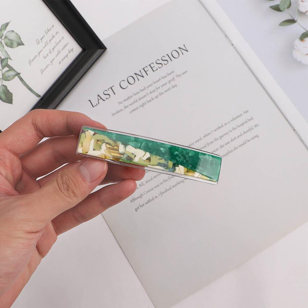 Marble Print Headwear Green Women Hair Clips Korean Style Hairpins Hair Ornaments Hair Claws