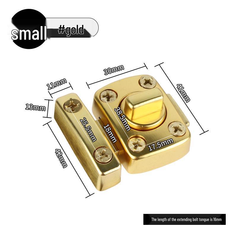 Home Bedroom Anti-theft Rotating Door Knob Bolt - Hole-Free, Fits Left/Right Hinges