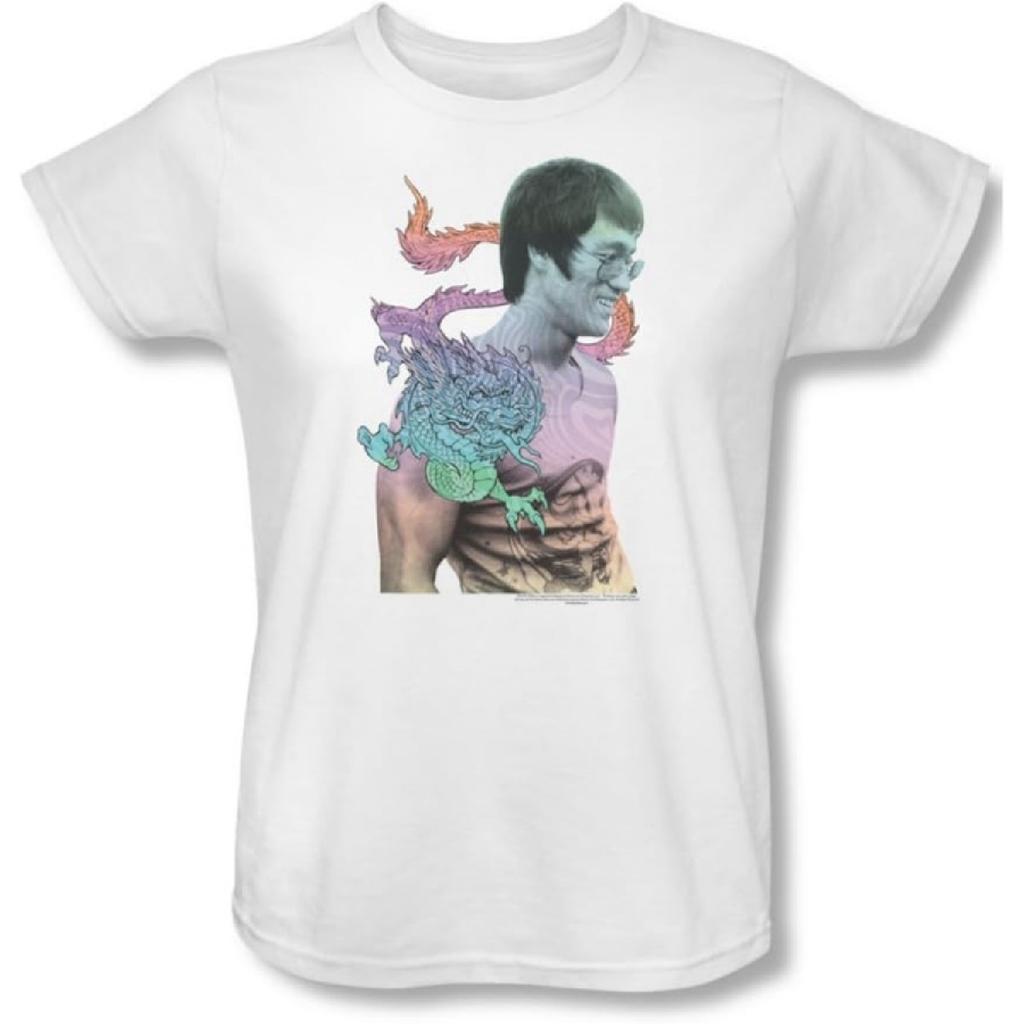 Bruce Lee - A Little Bruce Womens T-Shirt In White, Small, White
