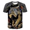 3-14 lat Chłopcy T-shirt z dinozaurem Ubrania dziecięce Ubrania dla dzieci Chłopcy Dziewczynki T-shirt Letnie Koszulki z kreskówkami Krótki rękaw