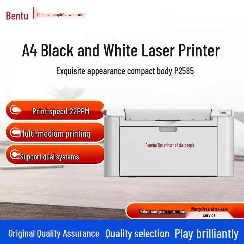 

Pantum P2585 A4 Monochrome Laser Printer CN plug (adapter included)