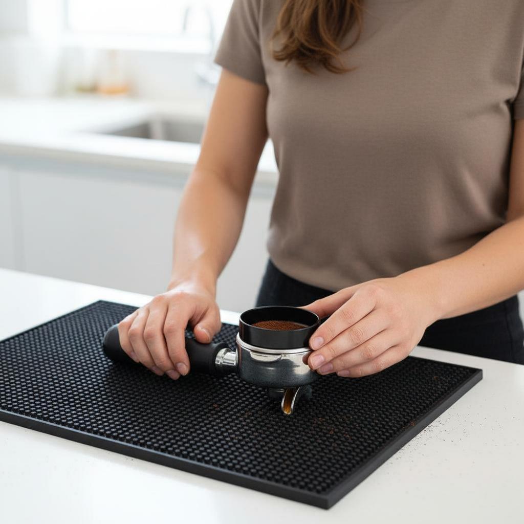 Adhesive Portafilter Collar Reduces Waste Coffee Dosing Collar Coffee Powder Receiving Collar Long-Lasting Coffee Professional