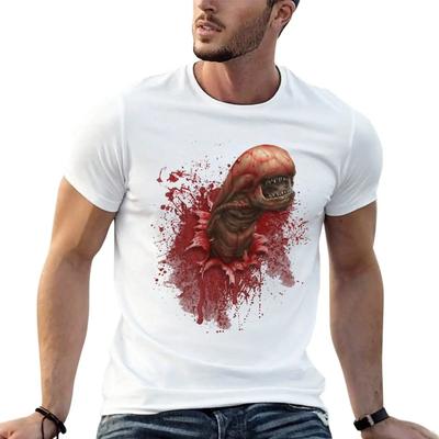 New Chestburster - ALIEN T-Shirt Custom T Shirts Design Your Own T-shirt for a Boy Cute Tops Mens Plain T Shirts