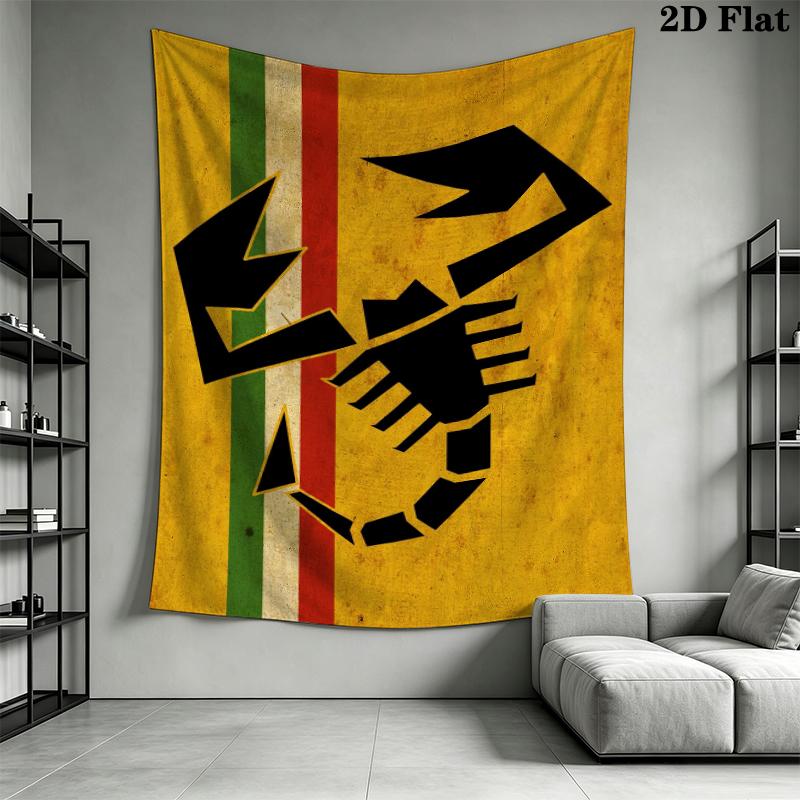 Abarth Wall Tapestry Aesthetic Wall Hanging Printed Fabric Blanket Decorative Tapestries for Bedroom Living Room Home Decor