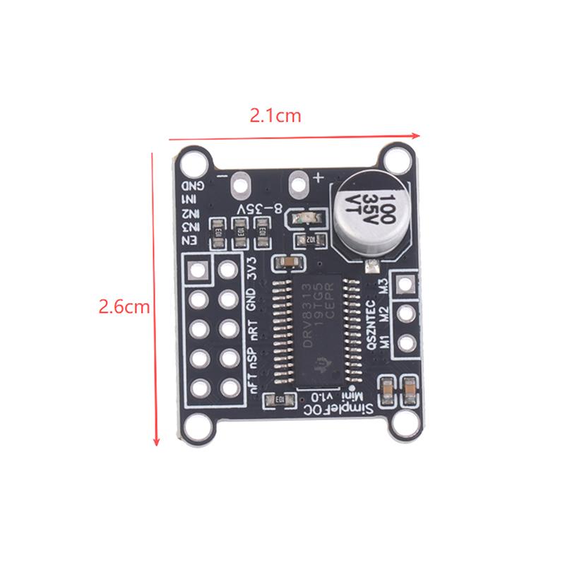 

1pc Simple FOC Mini DRV8313 DC Brushless Motor Driver Board - SVPWM Control 8-35V DC Motor Driver Module