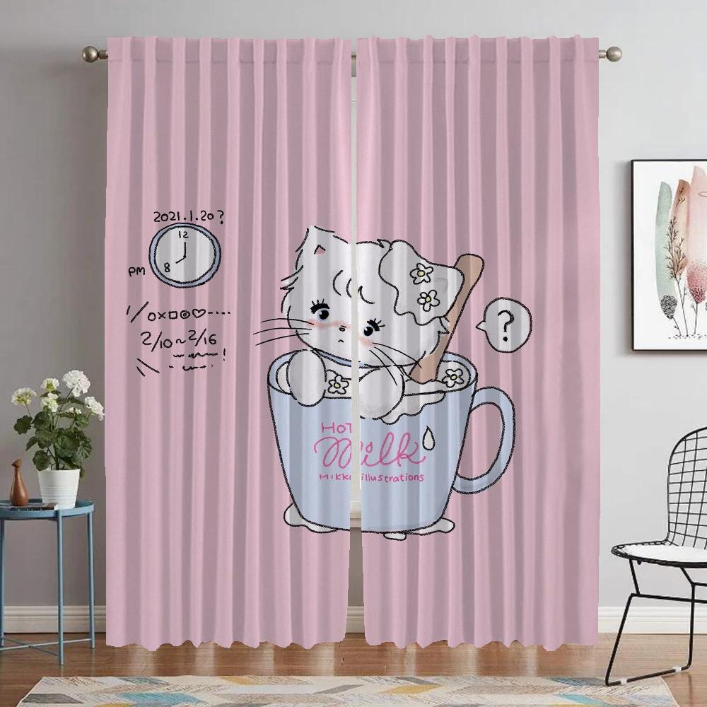 

Шторы от комаров для камеры Mikko Curtains Детская комната Украшение на Хэллоуин Затемняющие шторы Shades Разделение Living Modern W50xH70cmx2pcs-CL