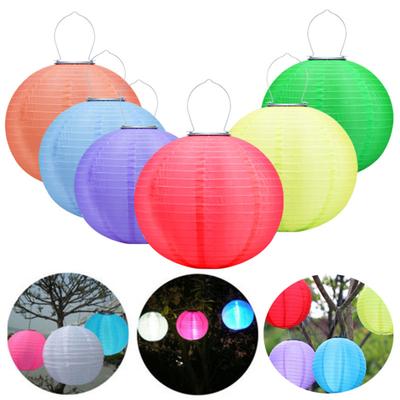 Solar Chinese Lantern Hanging Lamp IP44 Waterproof Automatic Charging Outdoor Indoor Hanging Solar Lantern LED Garden Decorative Light