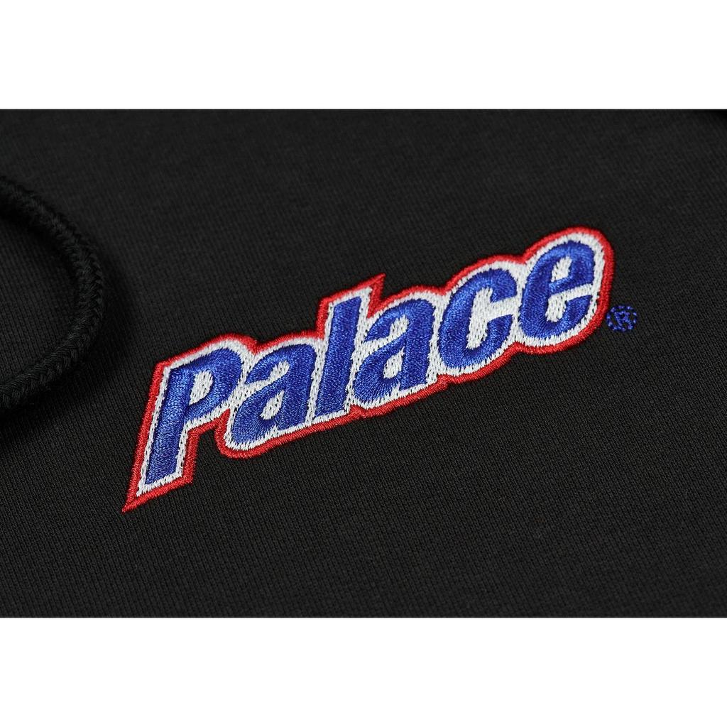 Palace Current Hood Black Unisex Tops P24CS101