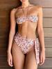 High Waist Bikini Sexy Bandeau Women Swimsuits 2025 New Bikini Set Female Swimwear Shiny Swimming Suit Beachwear Bathing Suit