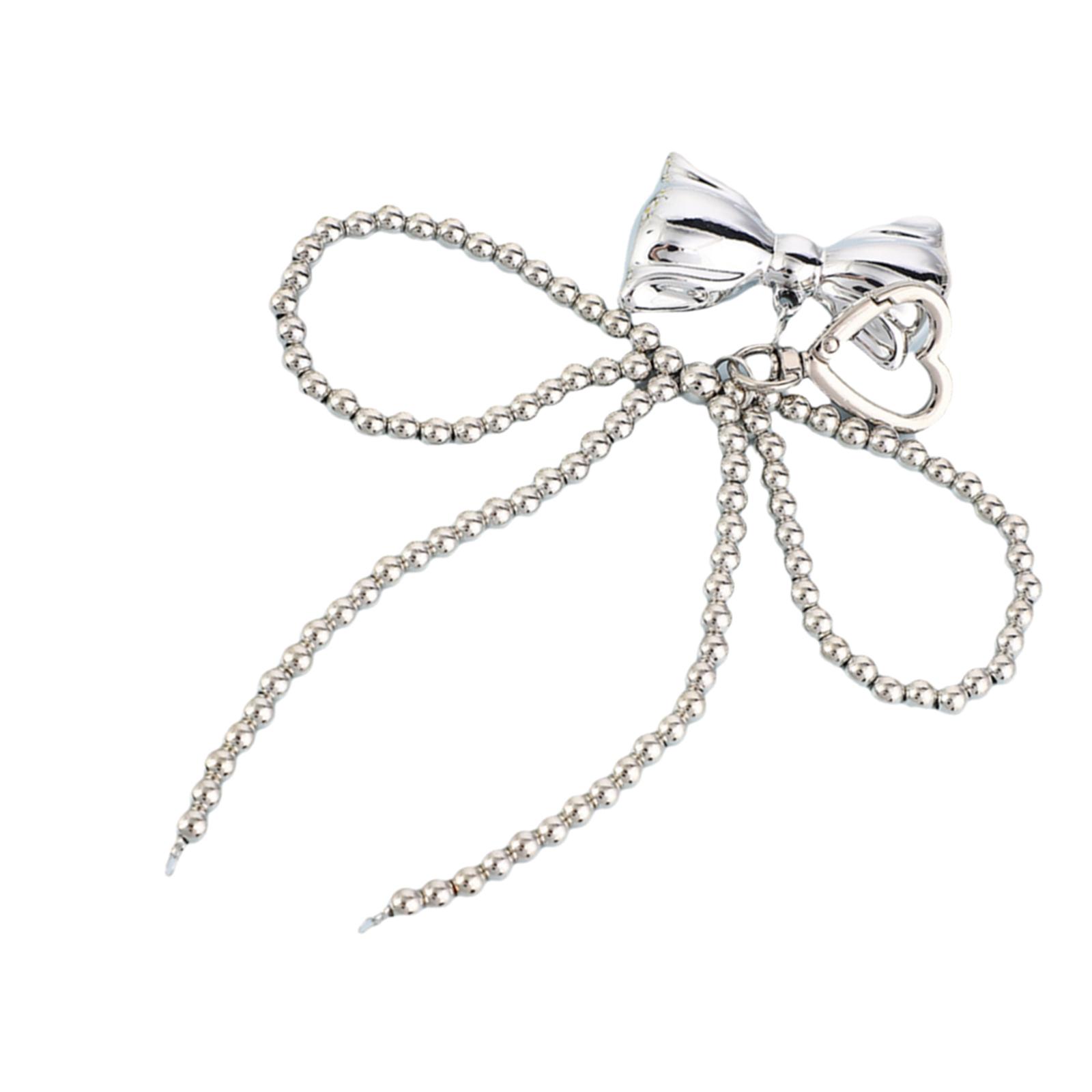 

Elegant Black Bows Keyring Fashionable Key Holder Bowknot Keychain Alloy Charm Bag Pendant For Handbags And Backpacks