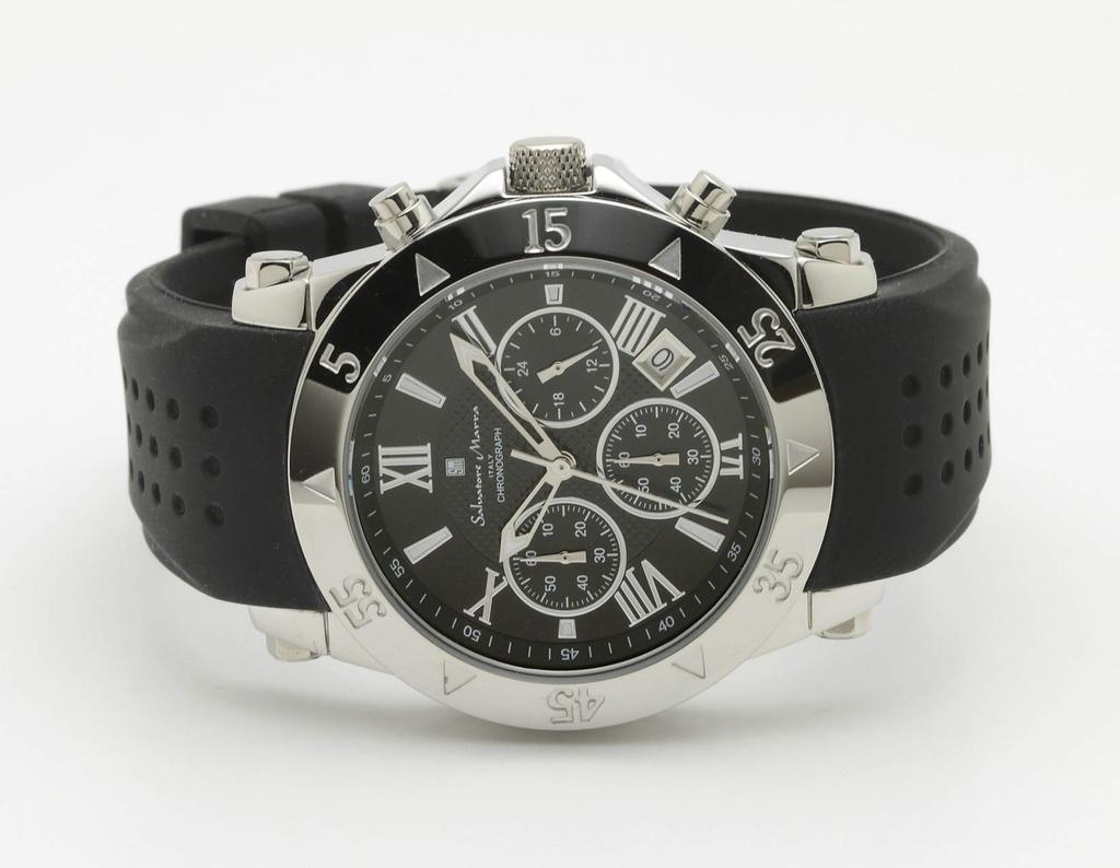 Salvatore Marra Chronograph Business Analog Quartz Limited Edition Men's Watch, Black, (SSBK)