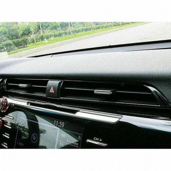 Fits Camry 2018- Carbon Fiber Style Dash Console Air Vent Cover Trim