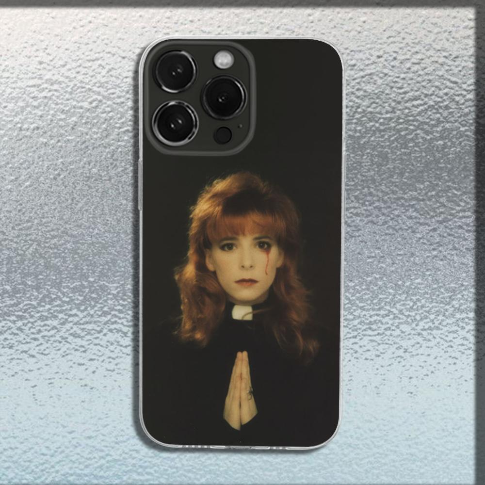 Singer M-Mylene Farmer Phone Case For iPhone 16,15,14,13,12,11 Plus,Pro,Max,XR,XS,X,Plus,SE,Mini Transparent Soft Cover