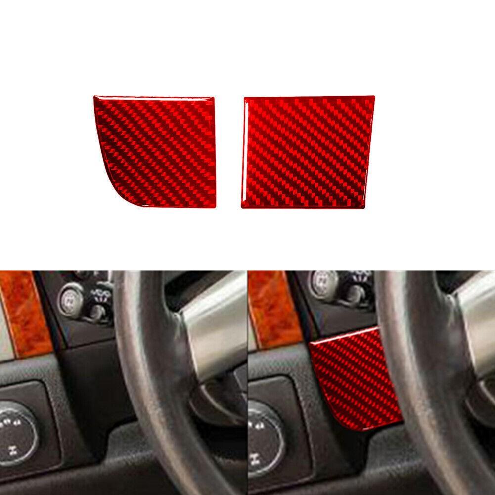 Red Carbon Fiber Below Speedometer Cover Trim For Silverado/Tahoe/Sierra 2007-14