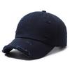 Broken Hole Baseball Cap Hip-hop Washed Cotton Baseball Hats  For Man Women Outdoor Sports