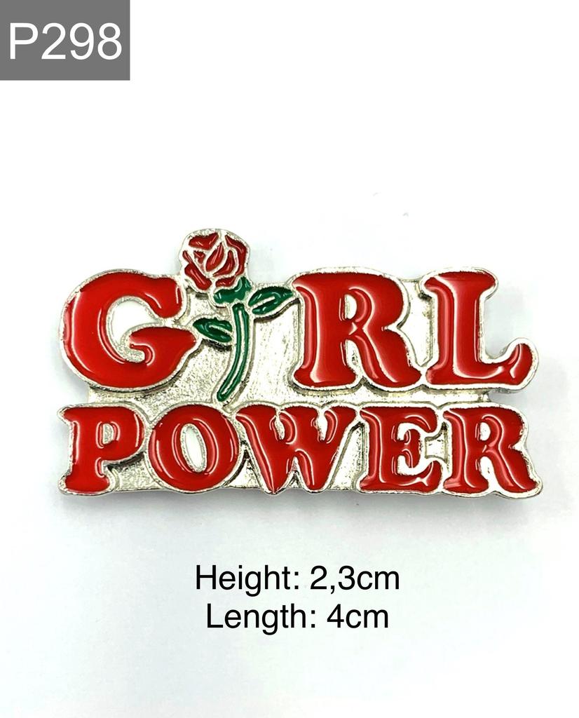 New Enamel Pin Girl Power Flower Rose Cute Metal Connector Gift Birthday 1pc