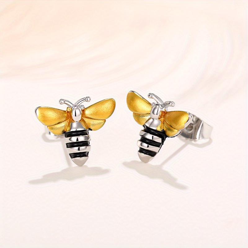 

Очаровательные серьги-гвоздики в виде пчелы — идеальный подарок на день рождения для женщин — украшения для ушей с милым животным дизайном серебряный