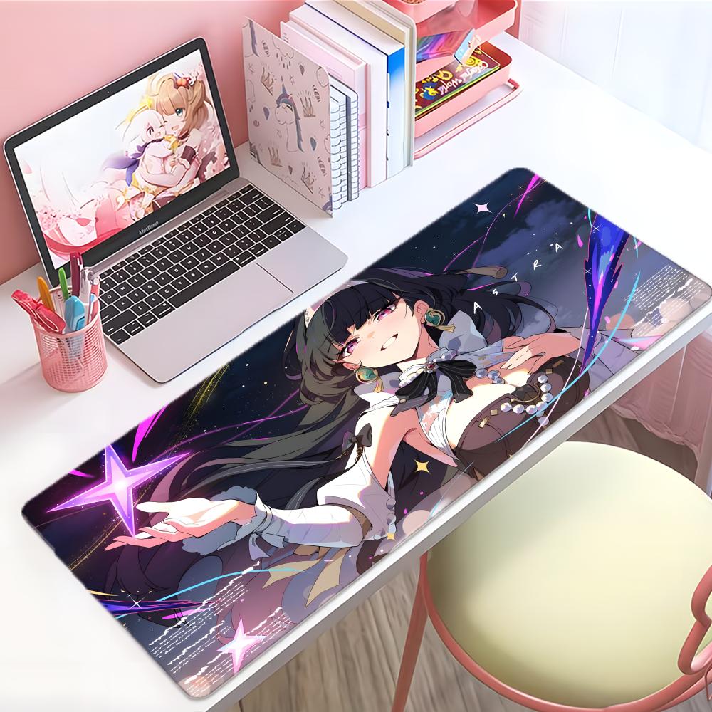 Game Futuristic Zzenless Zone Zero Mouse Pad Large Thick Desk Pad Stitched Edges Gaming Mouse Mat For Pc