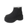 Flats Fur Platform Suede Ankle Boots Women Brand Snow Plush Warm Cotton Shoes Fad High Heels 2025 Trend Cozy Winter Botas Mujer
