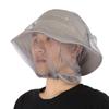 Nylon InsectProof Mosquito Night Fishing Net Sunscreen Breathable Mesh Sheild Cap(Grey )