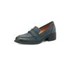 Fashion Retro Mid Heels Women Pumps Genuine Leather High Quality Shoes Woman 2025 Spring Summer Concise Casual Working Pumps Loafers