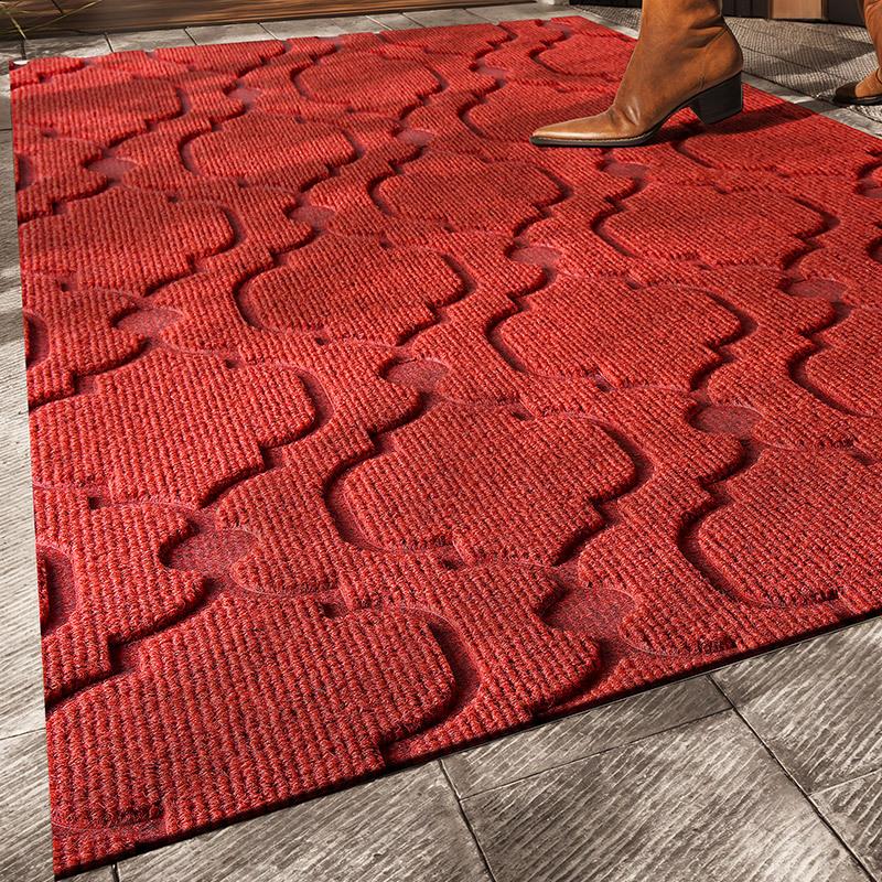 Hochwertige rote Bodenmatte für Villen, Türmatte, verdickte rutschfeste Außenmatte für den Eingangsbereich.