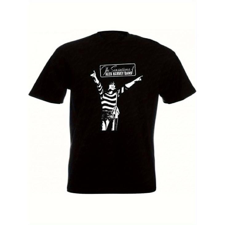 Funky T Shirts Regular Short O-Neck Mens 1pc Alex Harvey Band Sahb Zal Cleminson Vambo Vintage Rock T-Shirt Men Cotton Oversized Fit with Iconic Alex S
