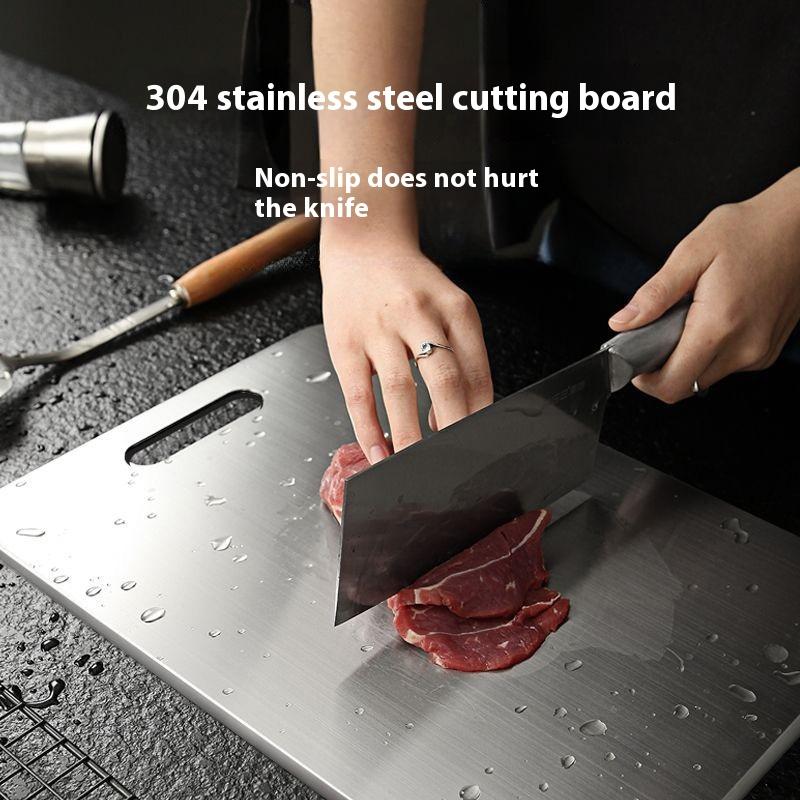 23X34cm Thickening Anti-mold Cutting Board Non Slip Double-Sided Easy To Clear Stainless Steel Metal Cutting Board for Kitchen