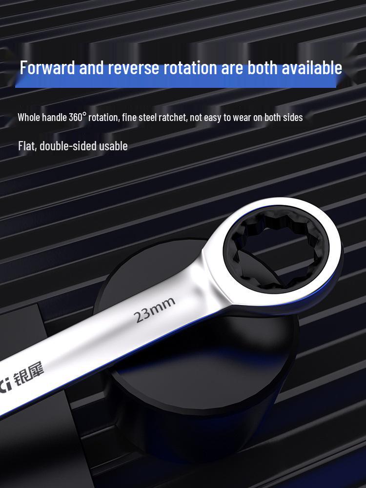 Zestaw dwustronnych kluczy zapadkowych: Wielofunkcyjne narzędzie kombinowane Torx i płaskie