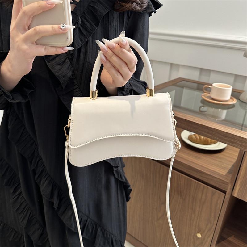 Chic Pu Leather Small Square Bag For Women Casual Street Style Elegant Crossbody Purse With Phone Pocket