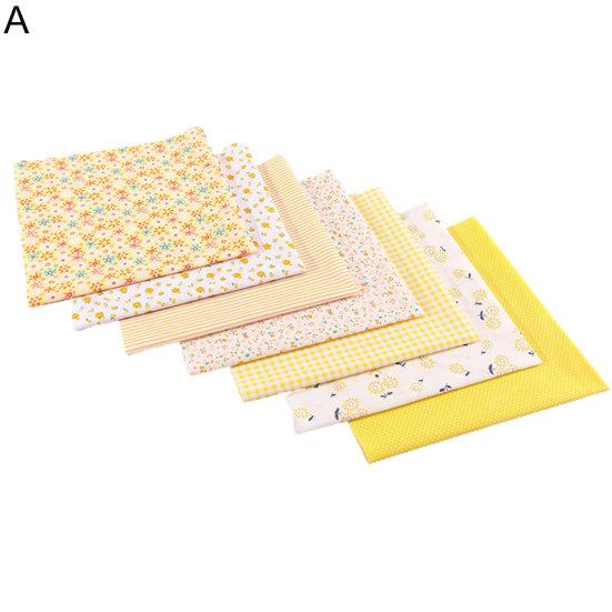 7Pcs Patchwork Cloth Not Fading Breathable Cut At Will Tear Resistant DIY Sewing Printing Wrapping Sewing Craft Cloth for Home