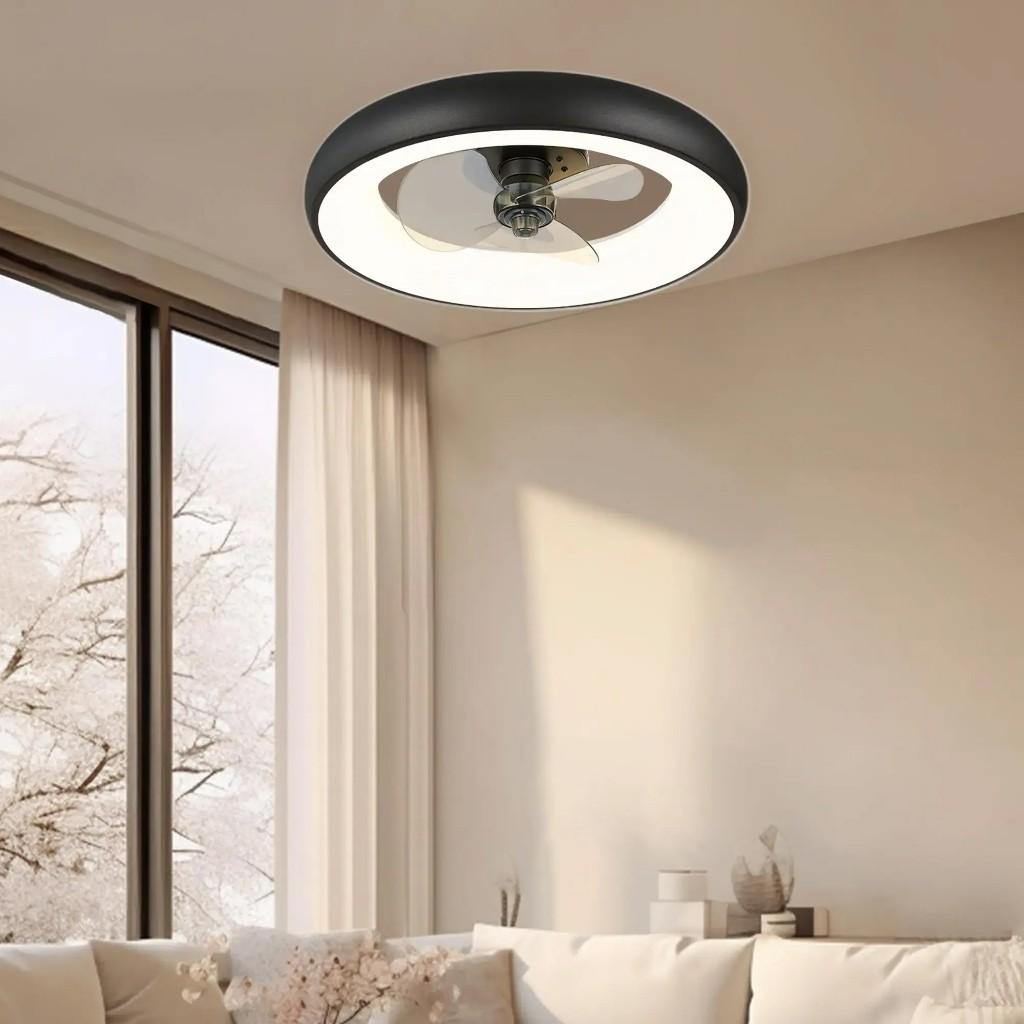 19.6 Inchs Electric Ceiling Fan Light Bedroom Strong Wind DC Ceiling Fan Lamp Household LED Lighting Electric Fan