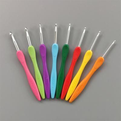 8Pcs/Set  2.5-6.0Mm Aluminum Crochet Needles Cushioned Handles Knitting Needles